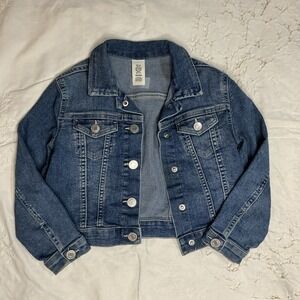 Girl's &Denim Size 5T Blue Denim Jean Jacket